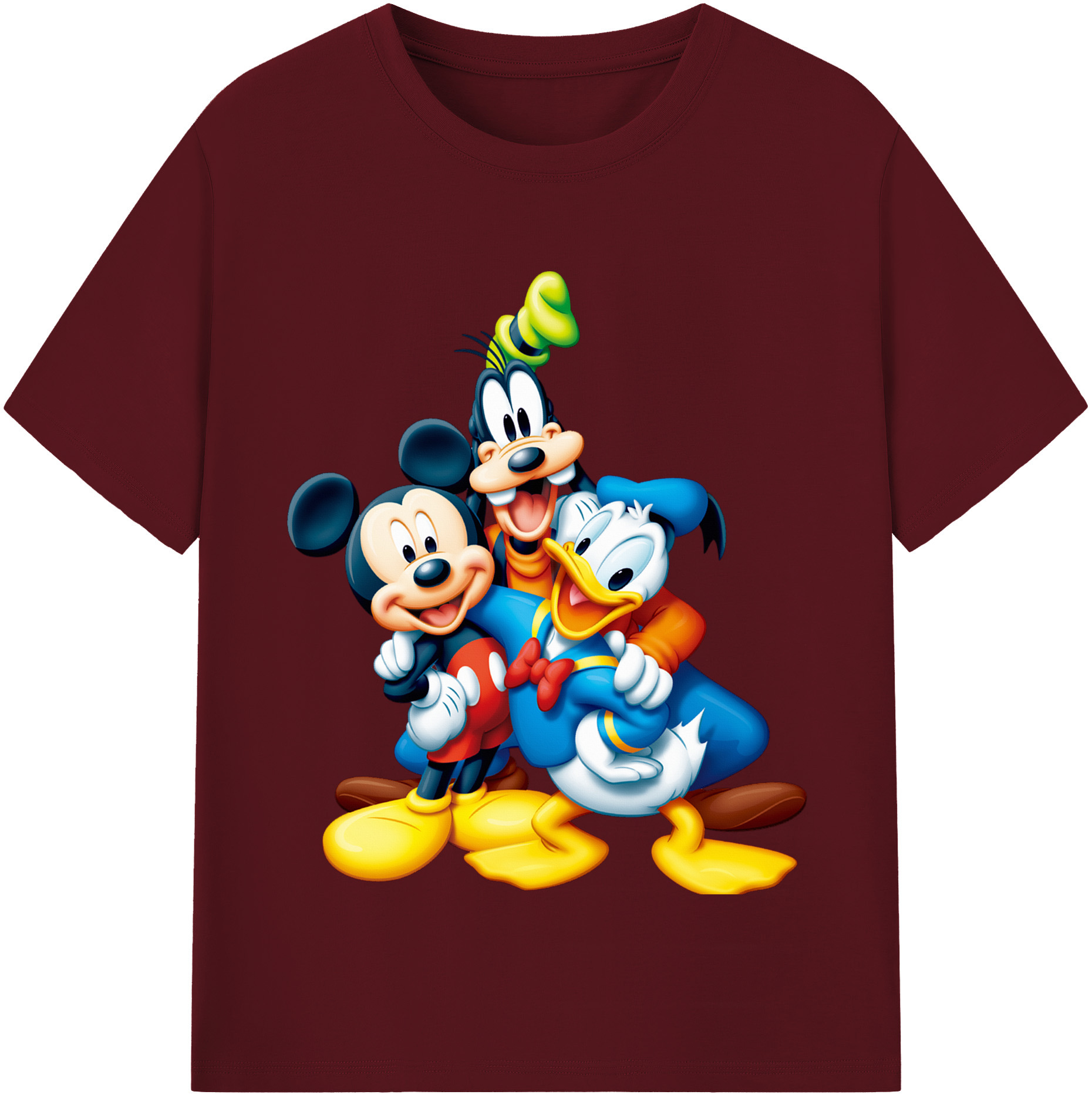 （画像用） ミッキーマウス Mickey Mouse 綿100％半袖Tシャツ（フロントプリント）
